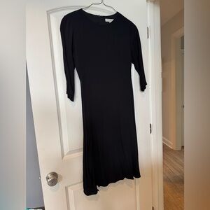 Loft Black crew neck 3/4 sleeves Women's Dress size 10